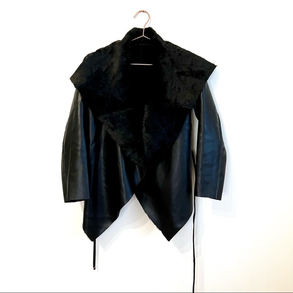 VEGAN LEATHER JACKET - Picture 2 of 8